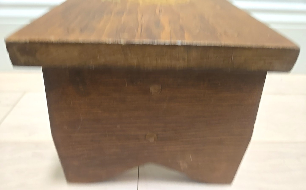Vintage Wooden Step Stool Primitive Handmade Rustic Farmhouse