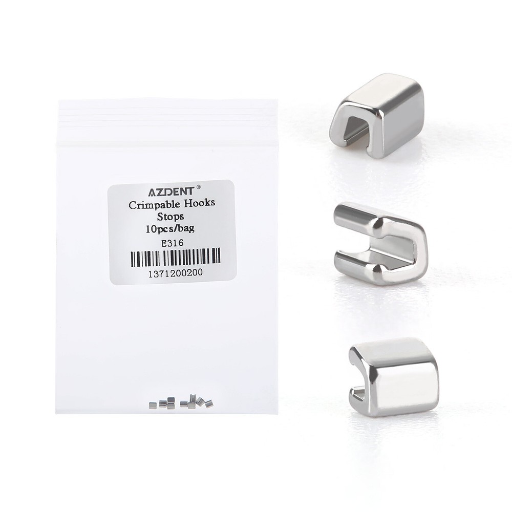 10 Model AZDENT Dental Orthodontic Crimpable Hook Stops Type 10pcs/pack
