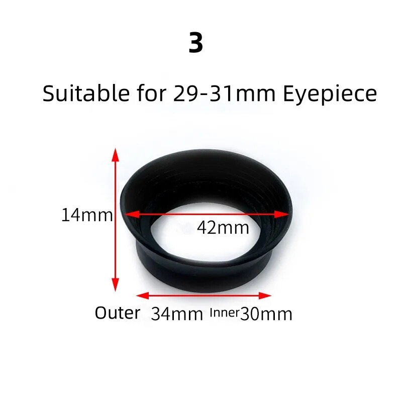 2PCS 30 32mm Diameter Telescope Eyepiece Rubber Eye Guards Microscope Eye Cup