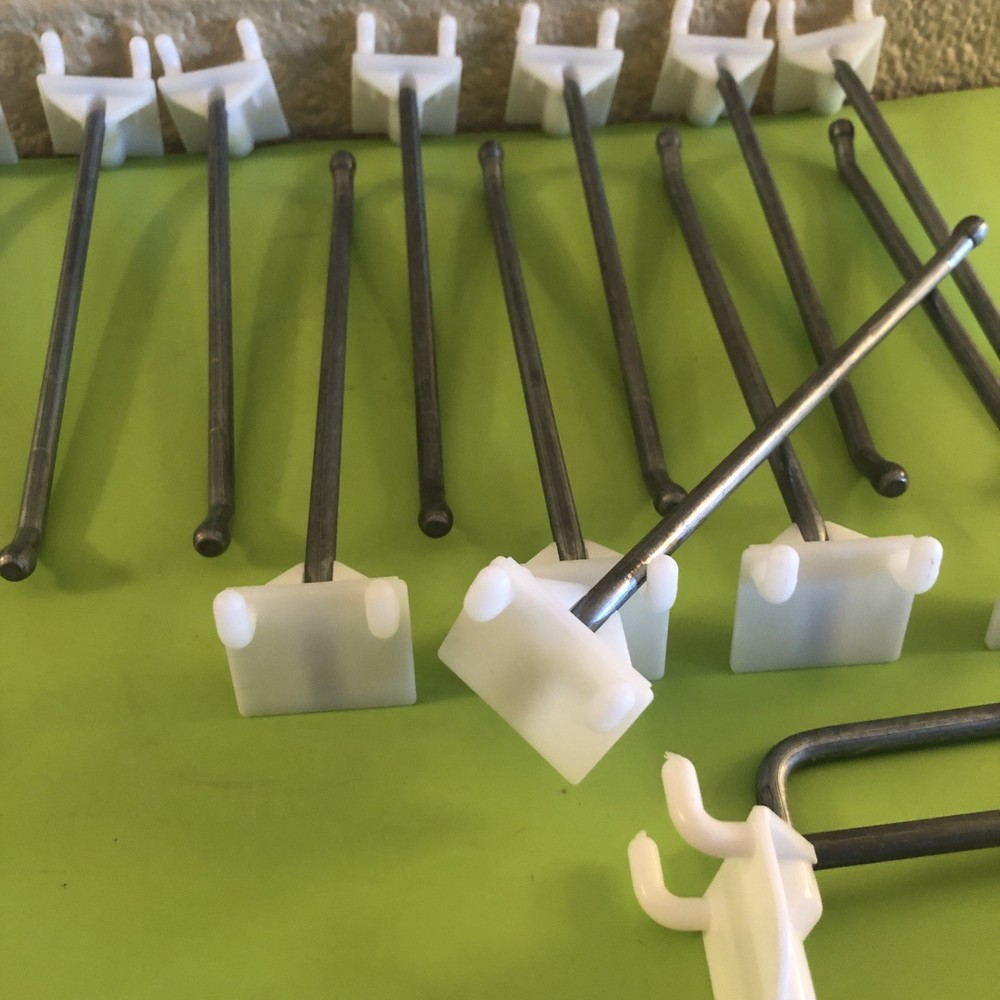 14 Retail POS Hooks Pegboard Wall organization Hardware, 6” usable area, 7”total