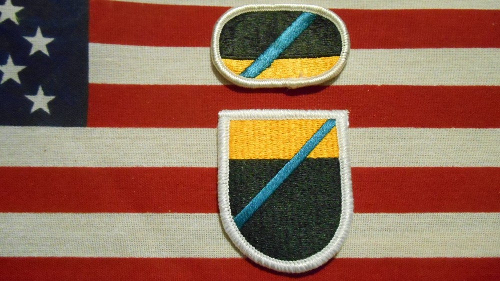 312TH MI MILITARY INTELLIGENCE LRS AIRBORNE BERET  FLASH &PARA OVAL  PATCH