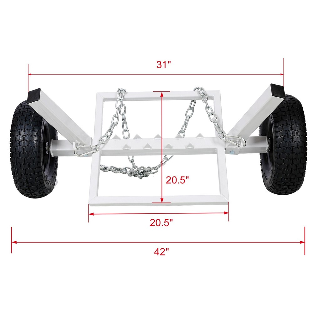 Heavy-Duty Log Dolly, Log Holder, White