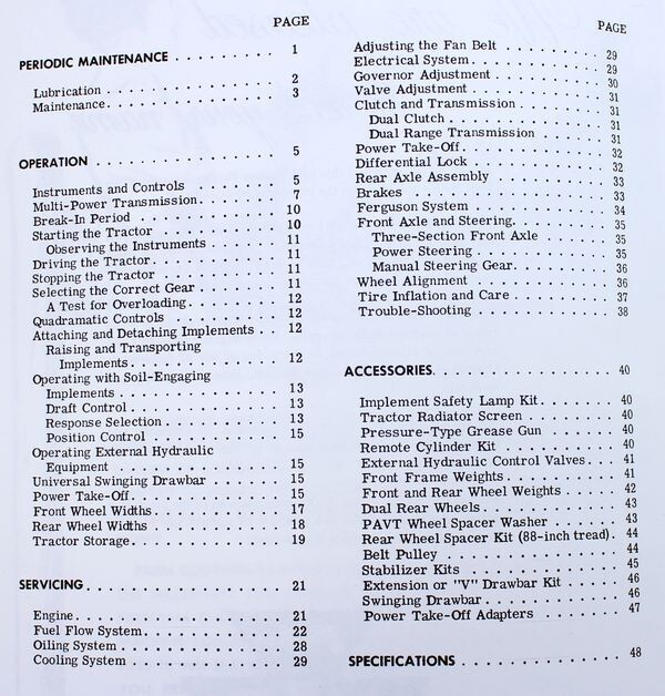 Set Massey Ferguson Mf35 35 Diesel Tractor Service Operator Manuals Technical