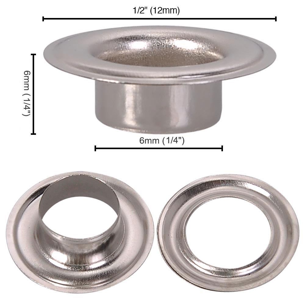 2000pc #0 Nickel Grommets