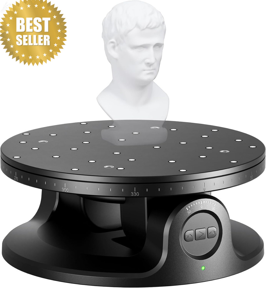 3D Scanning Turntable Dual Axis Motorized Platform Precision Small Objects