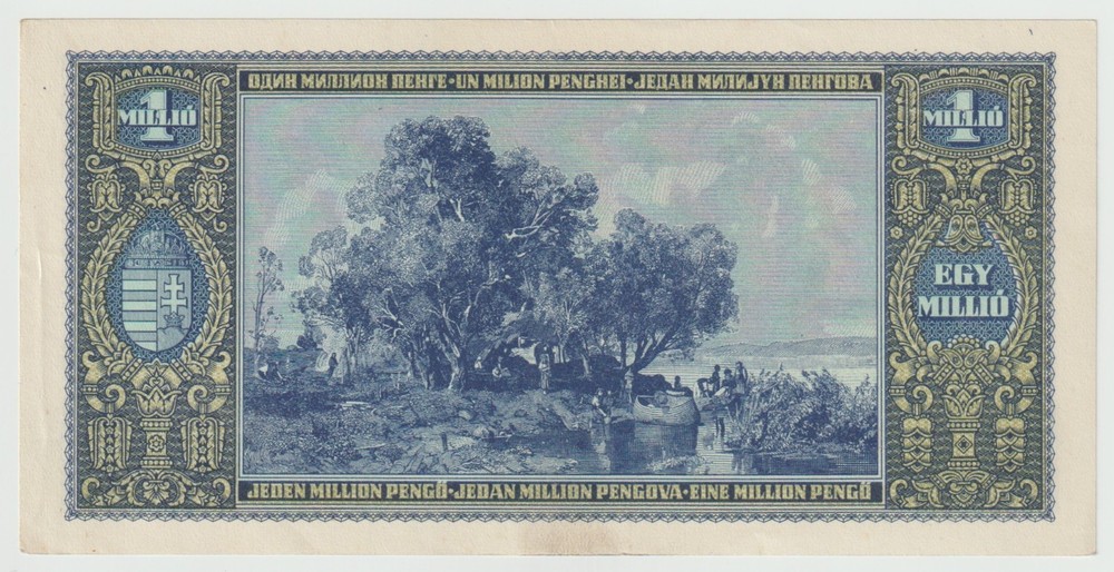 Hungary 1,000,000 Pango Banknotes, year 1945