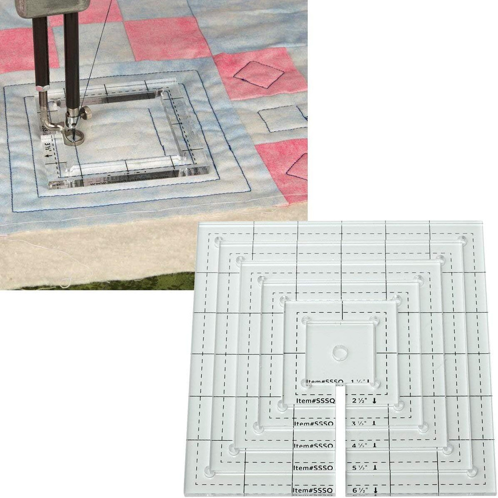 HONEYSEW 6Size Acrylic Patchwork Quilting Template Ruler Square Longarm