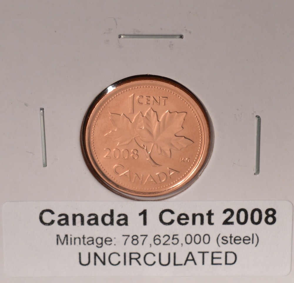 2008 Canada Penny -  Uncirculated From Mint Roll