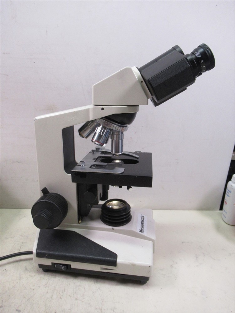 Fisher Scientific Micromaster Binocular Microscope 12-561-4B 4 Objective Lenses