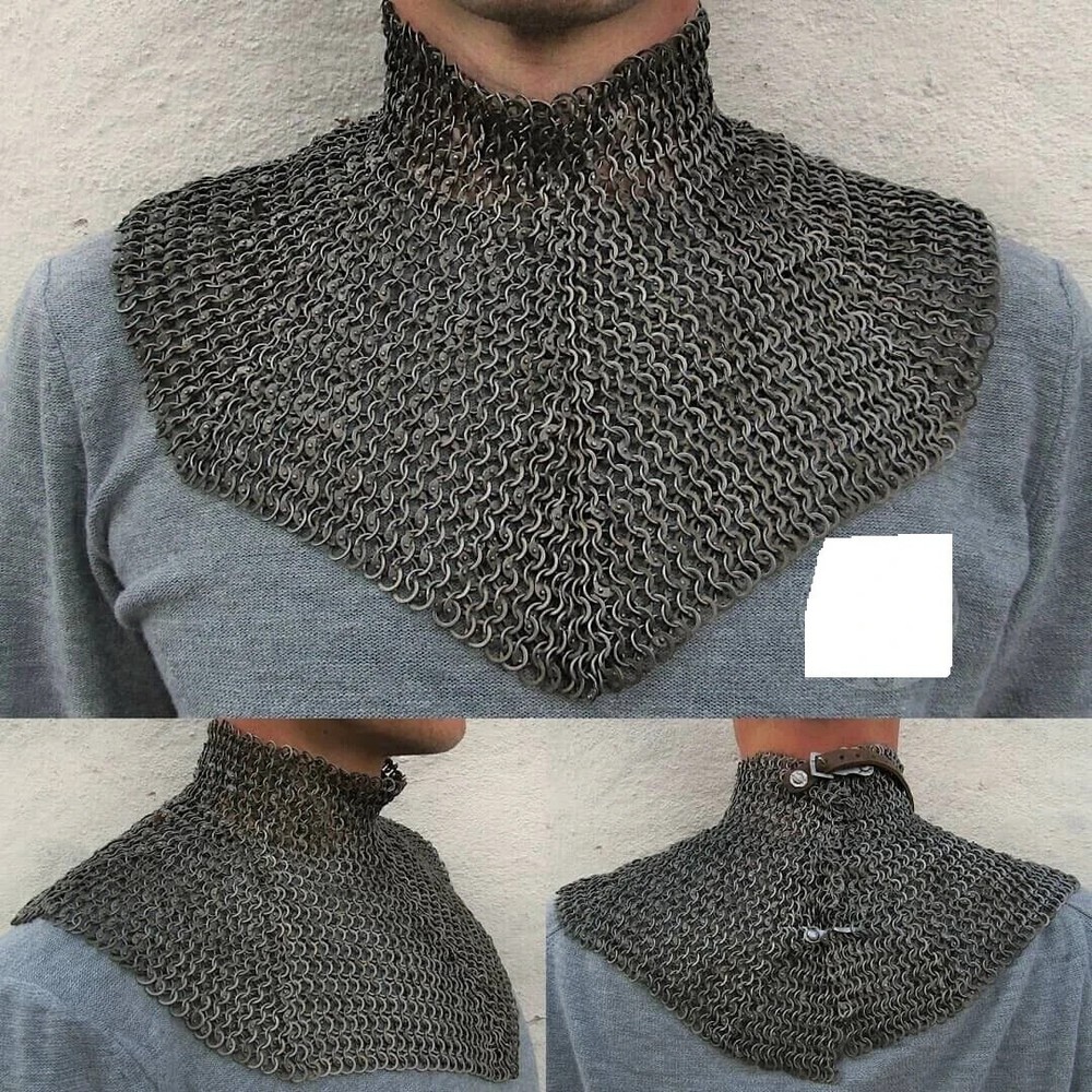 6 mm 18 Gauge Chainmail Collar | Flat Ring Rivited With Washer |