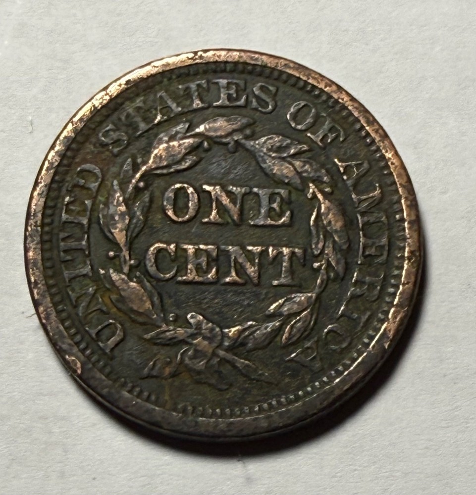1845 braided hair large cent