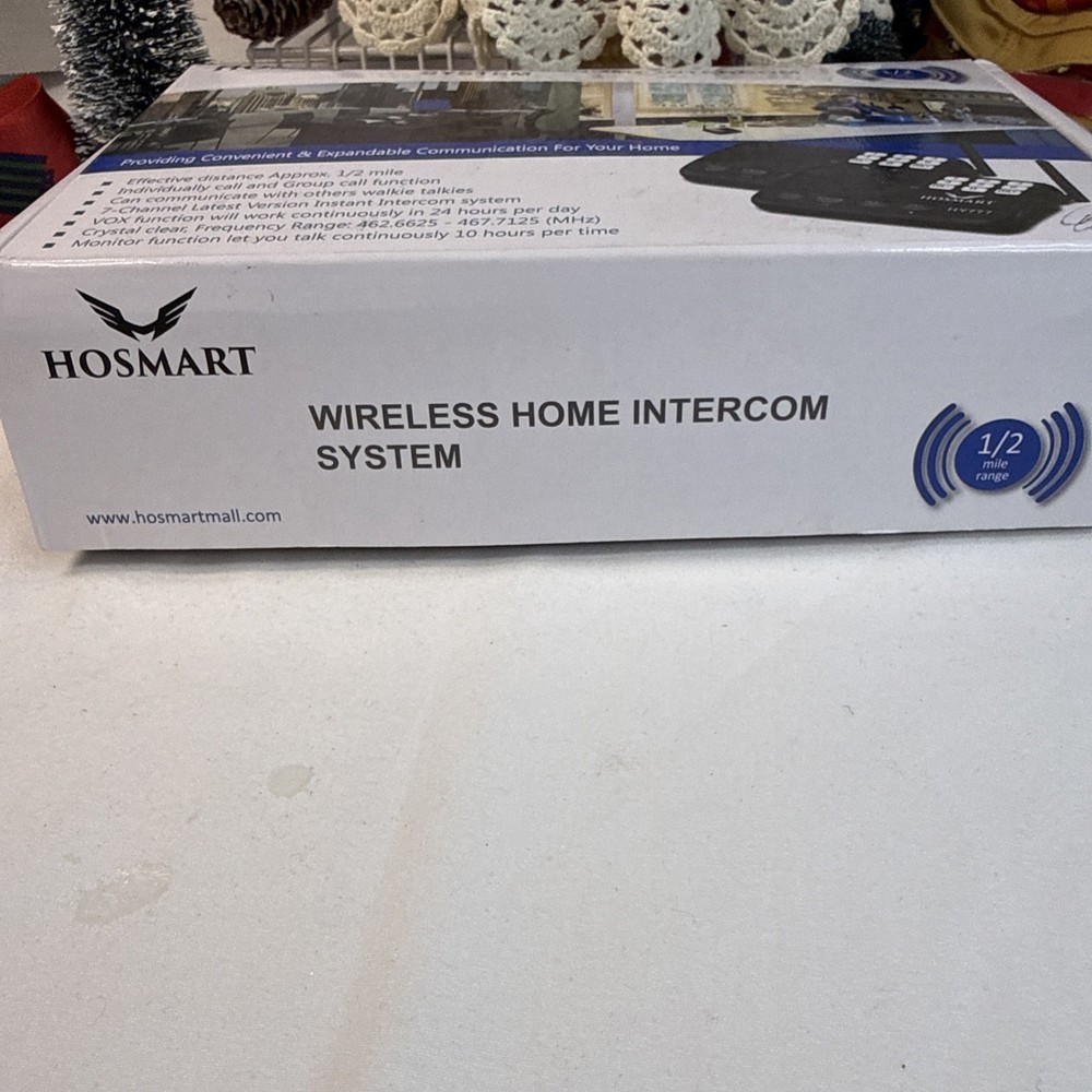 Hosmart HY-777/787 Wireless Home Intercom System - New Open Box