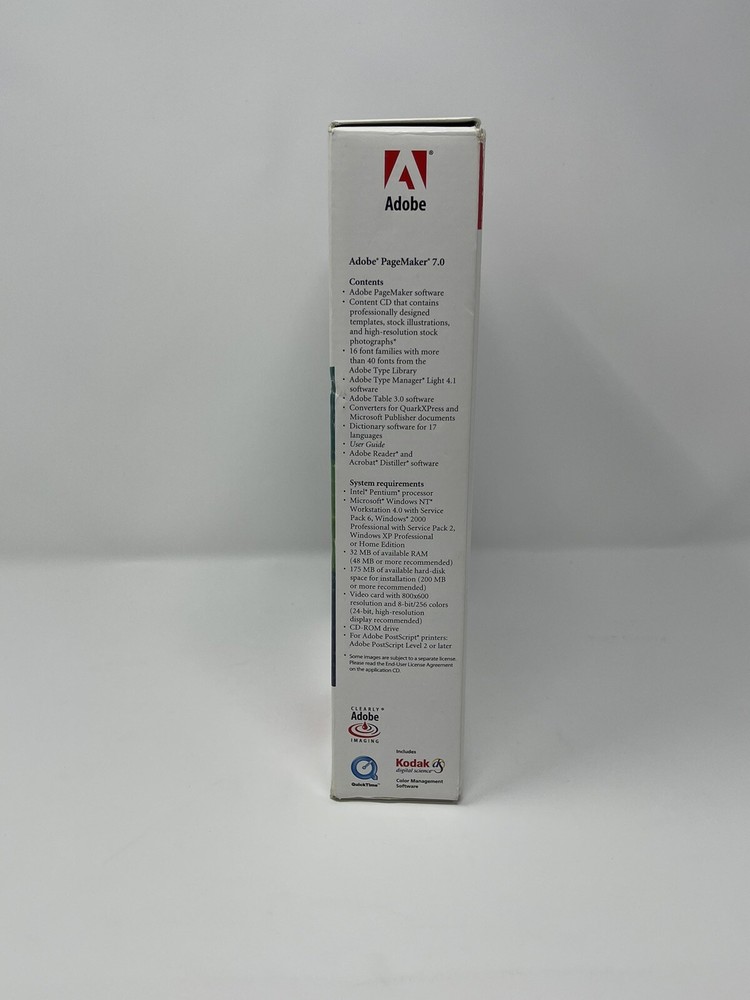 Adobe PageMaker 7.0 Plus for Macintosh Full Retail Version In Box