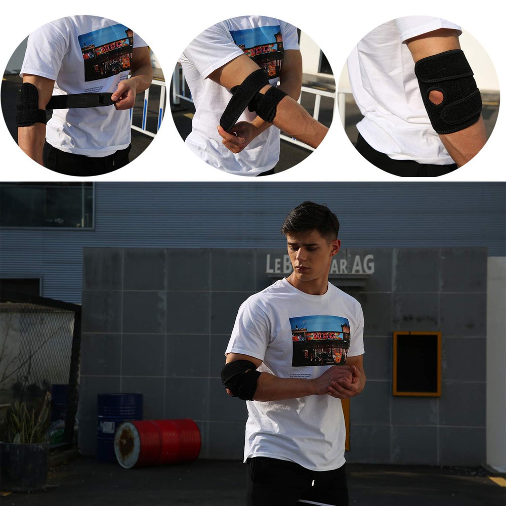 Adjustable Elbow Support Strap Padded Brace Tennis Compression Tendonitis Relief