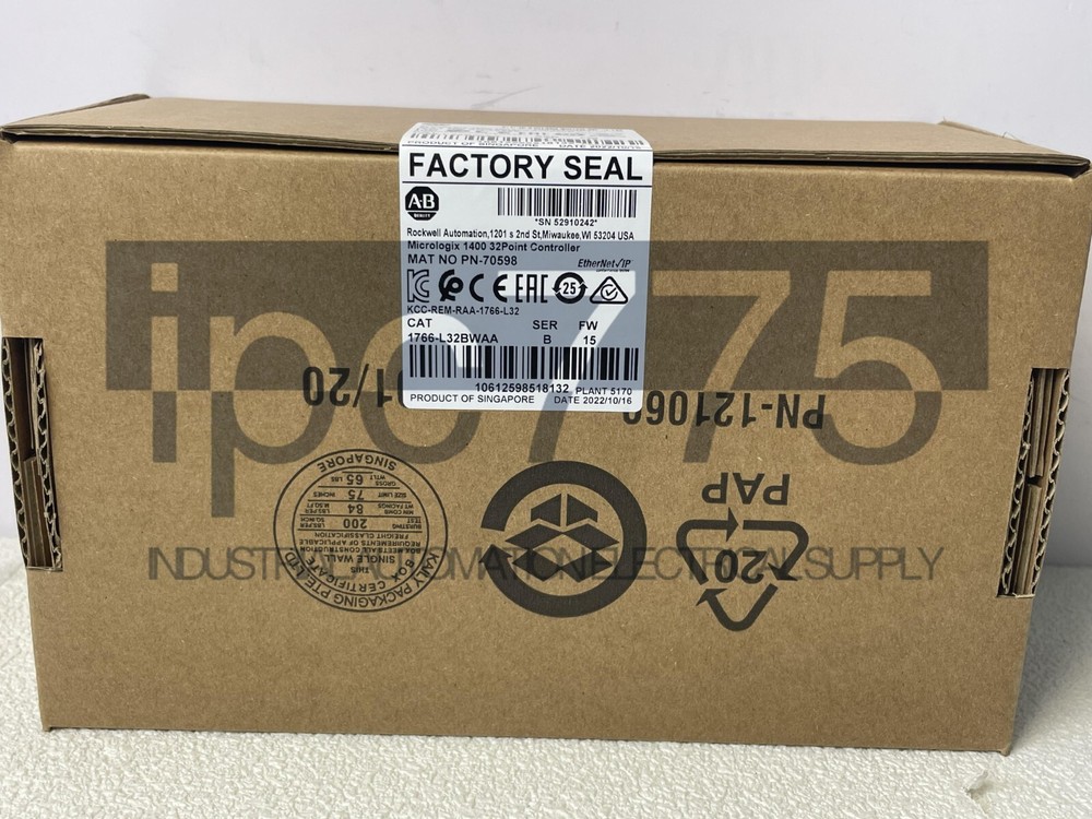 New Factory Sealed Allen-Bradley 1766-L32BWAA MicroLogix1400 32 Point Controller