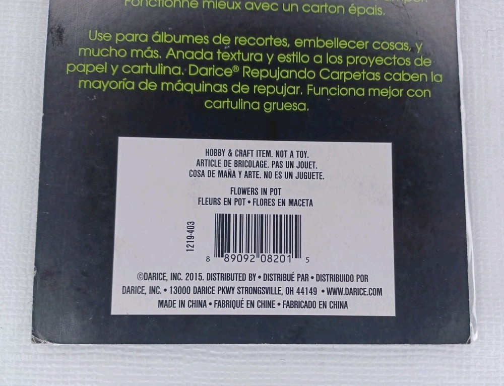 Darice Embossing Essentials Embossing Folder