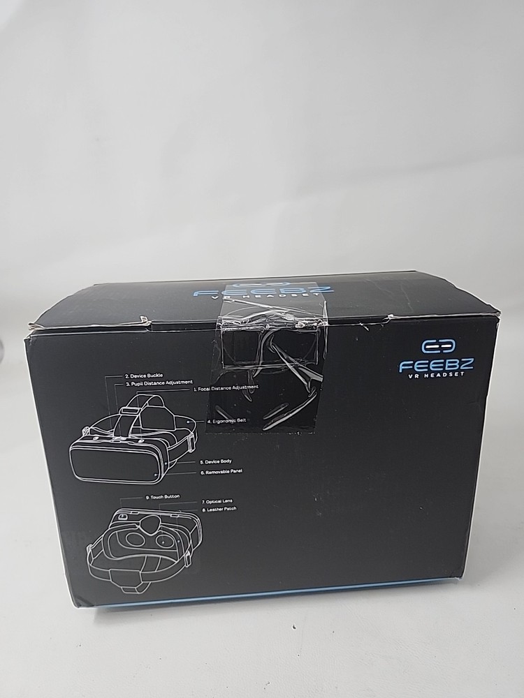 feebz vr headset Black/ Blue Virtual Reality
