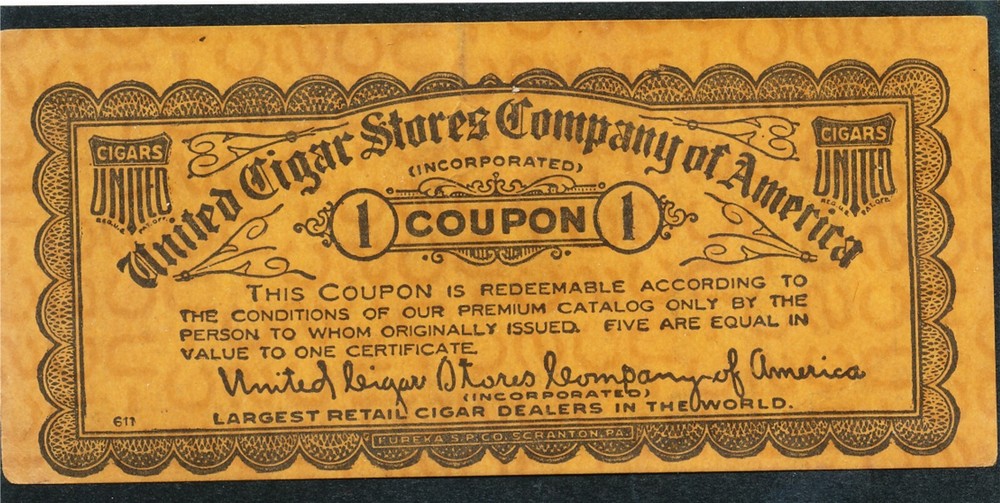 Cigar coupon  Scranton Pa ......................... 162515