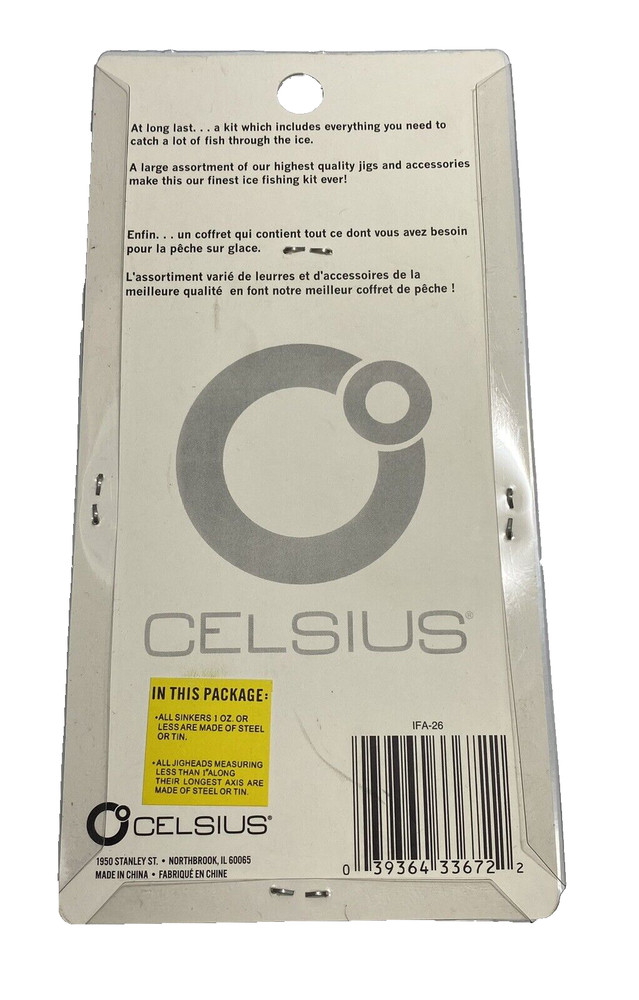 Celsius 26-piece Ice Fishing Assortment with Case