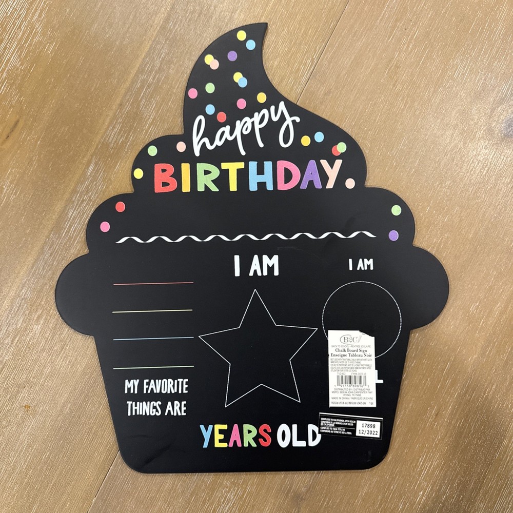 happy birthday chalkboard