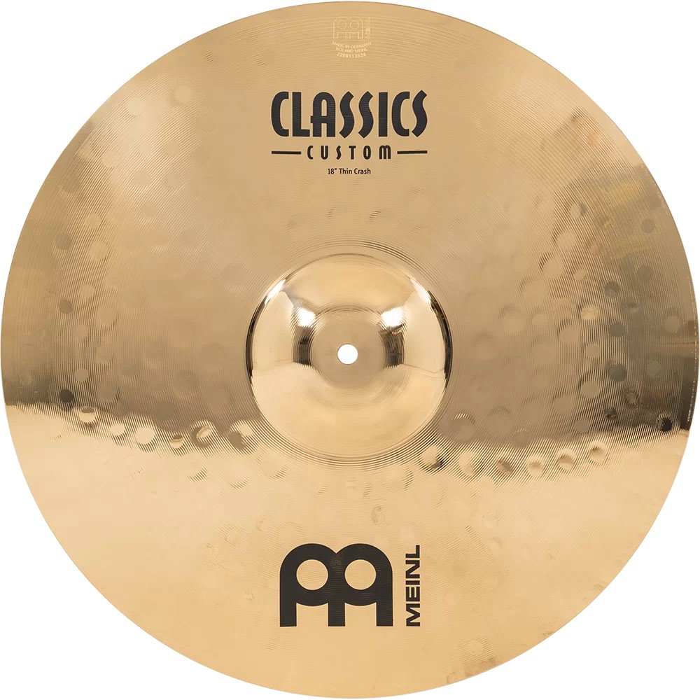 Meinl Classics Custom Thin Crash Cymbal, Brilliant Finish, 18"