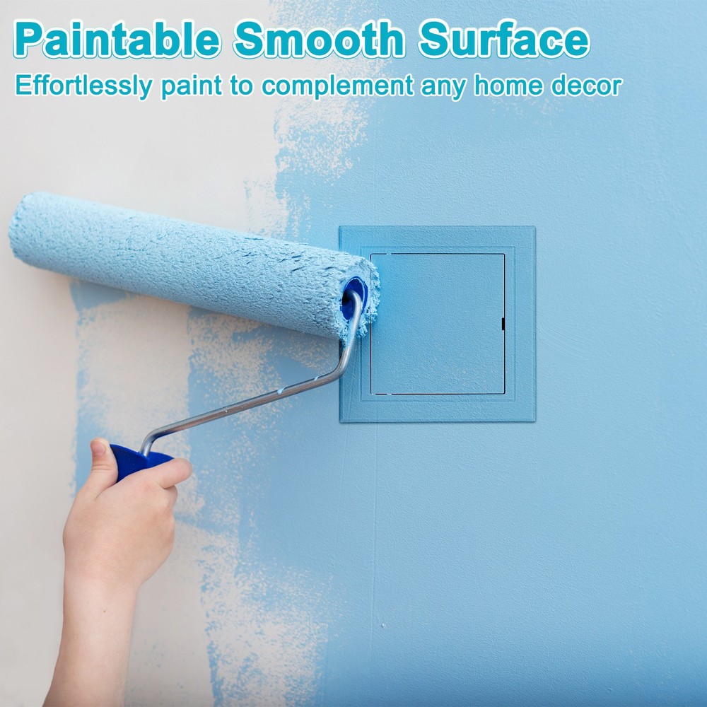 1-Pack Access Panel for Drywall, 4.9x5" Plastic Wall Hole Cover [Gray]