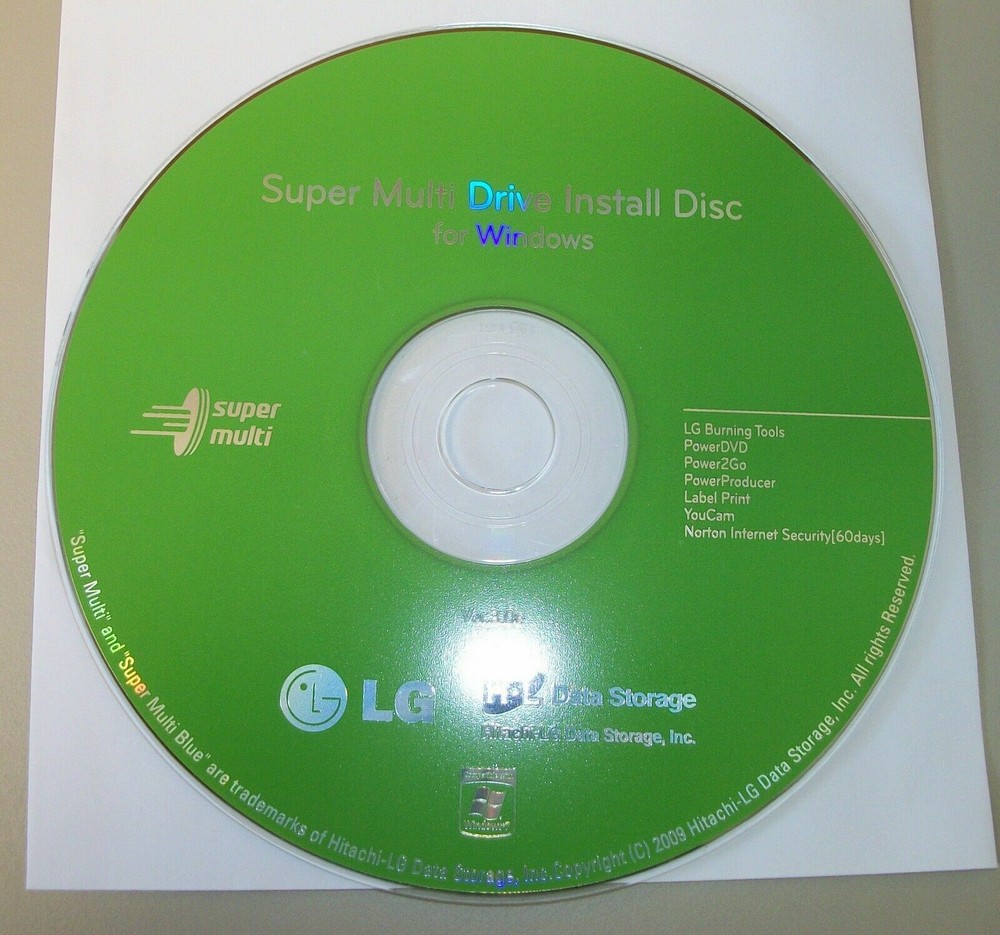 Genuine LG Super Multi Drive Install CD for Windows LG Burning Tools, PowerDVD