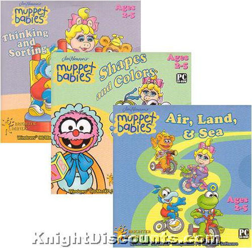 MUPPET BABIES 3x PC Games - Kids Educational Software - Early Learning - NEW