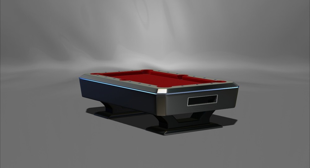 Pool table, complete with accessories, 1:5 scale, File STL OBJ for 3D Printer
