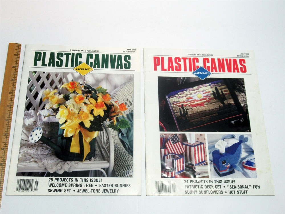 Lot 10 Vtg Plastic Canvas + Quick & Easy Pattern Magazines Pattern dollhouse