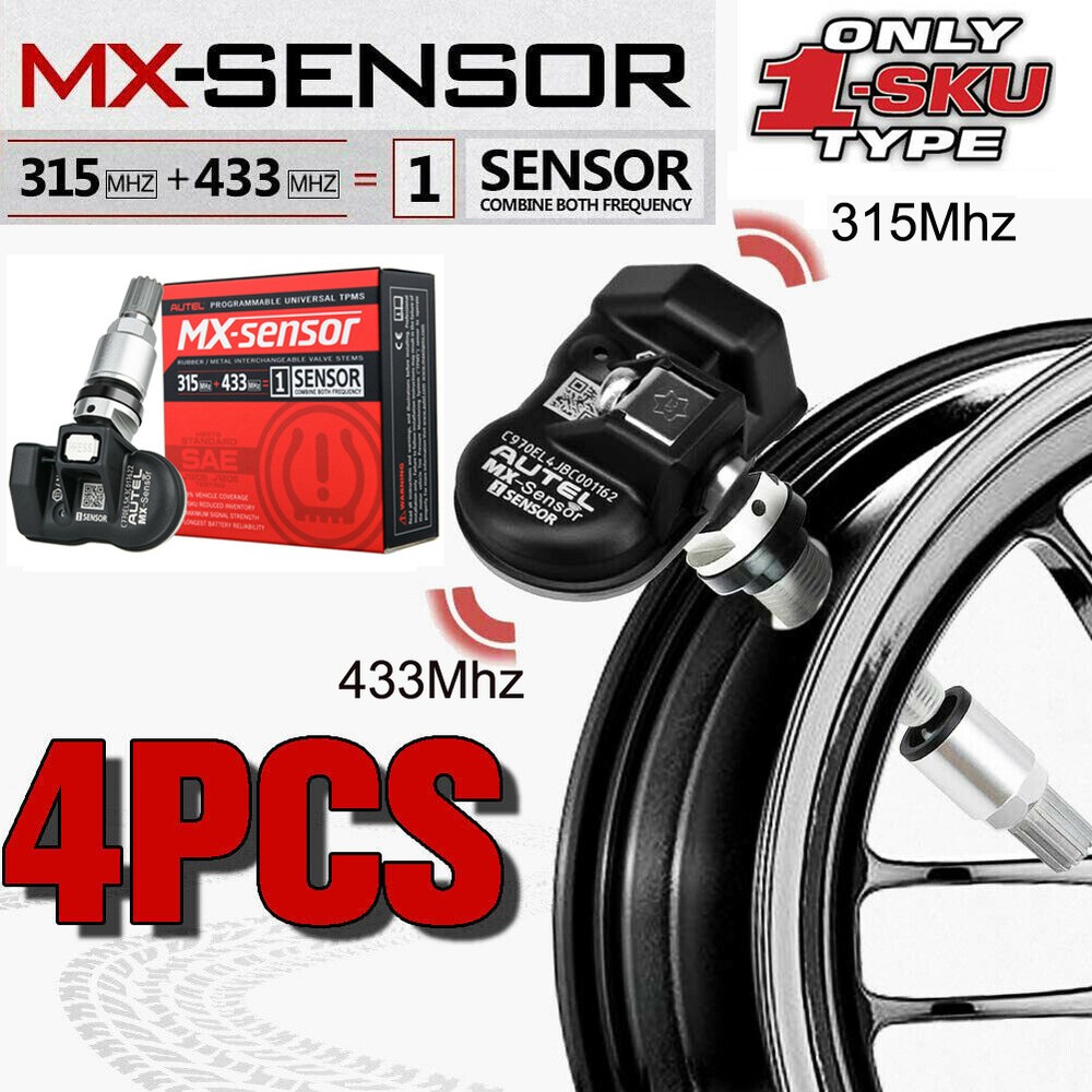 Autel MaxiTPMS TS508WF TPMS Programming Scanner Tool+ 4PCS TPMS MX-Sensor Metal