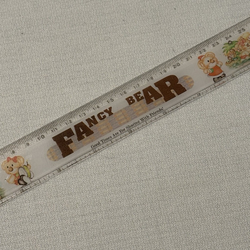 Vintage Fancy Bear Ruler