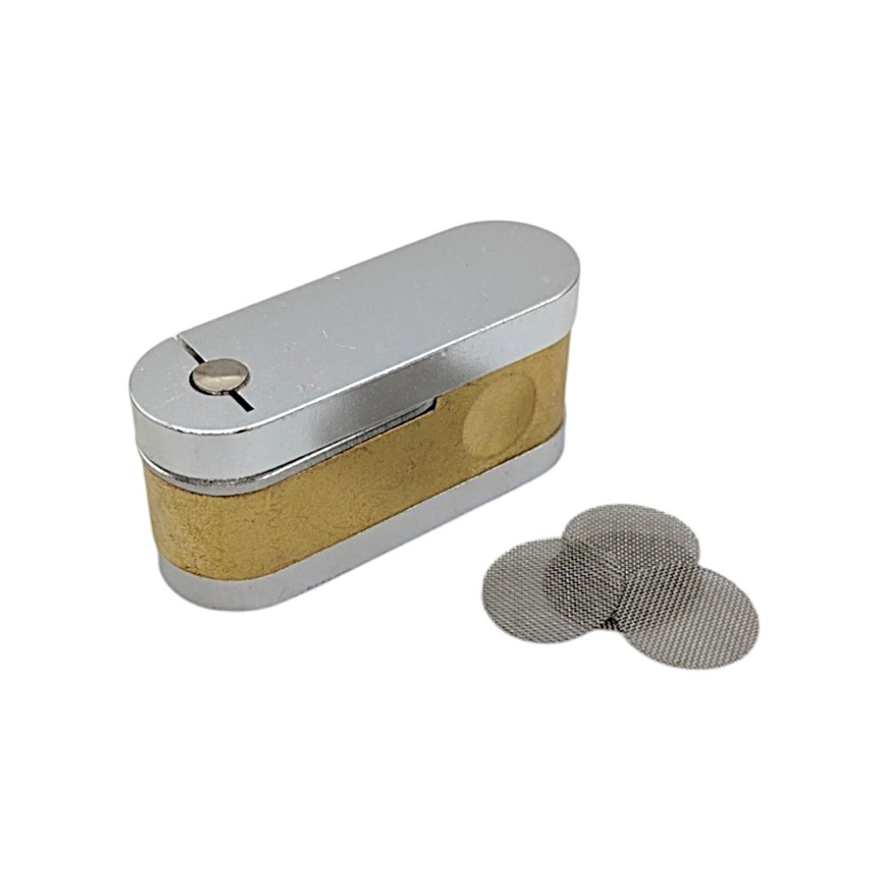Metal Brass Smoking Pipe Foldable Monkey Pipe Style With Screens