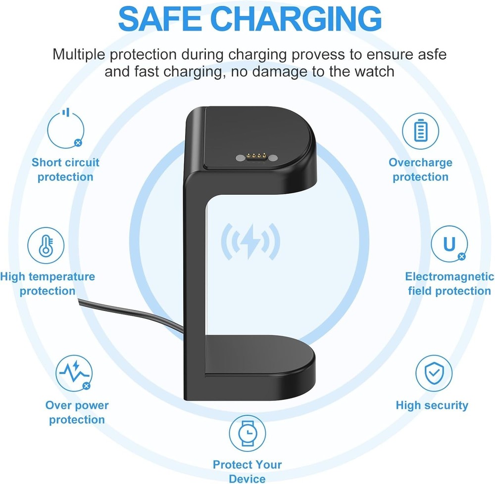 Efficient Gizmo Watch Charging Stand with 5ft Cable - Short Circuit Protection
