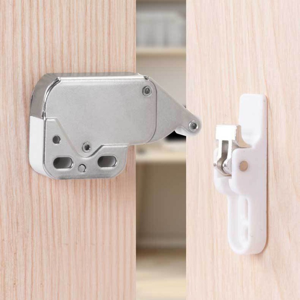 4 Pack Spring Loaded Push Catch Latch for Cabinet Doors For Easy Operation