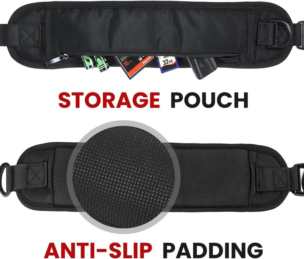 Waka Rapid Camera Neck Strap with Quick Release and Safety Tether, Black NEW