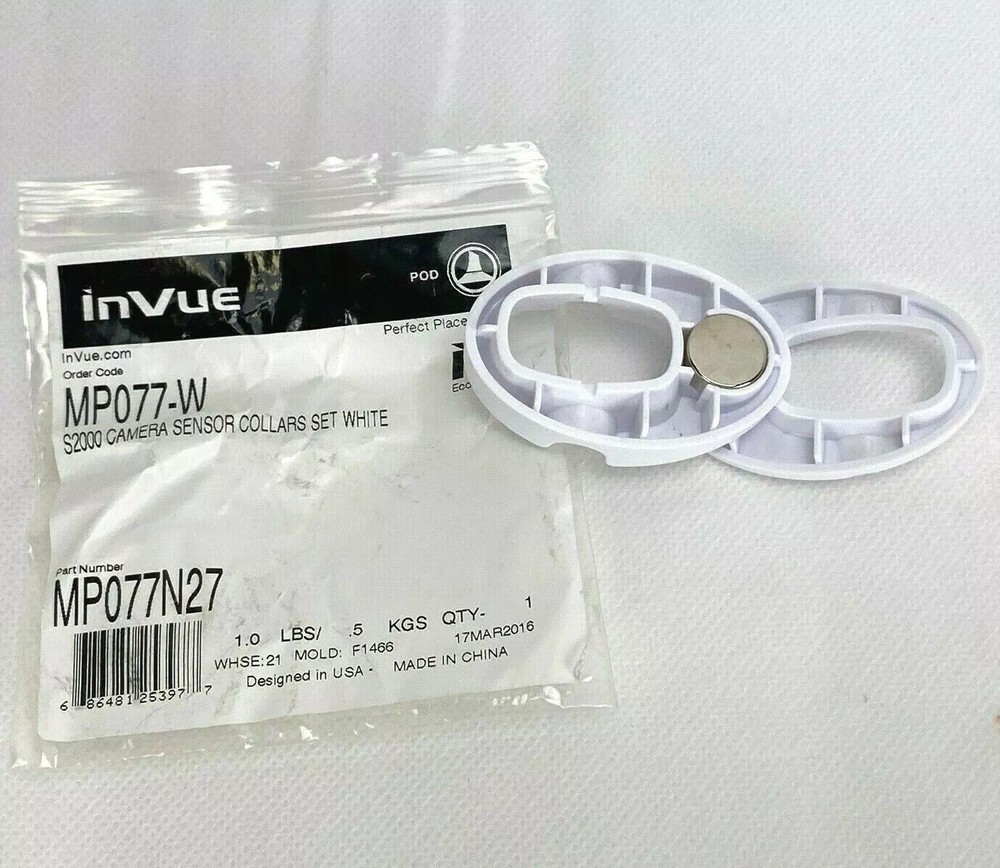 InVue Camera Sensor Collars Set White S2000 Code MP077-W New Open Package
