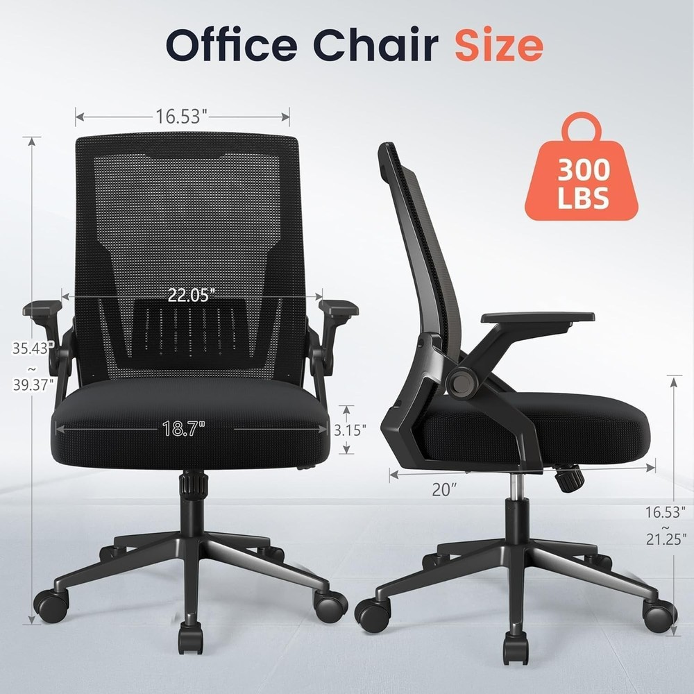 Breathable Mesh Executive Computer Chair with Adjustable Height & Back Support