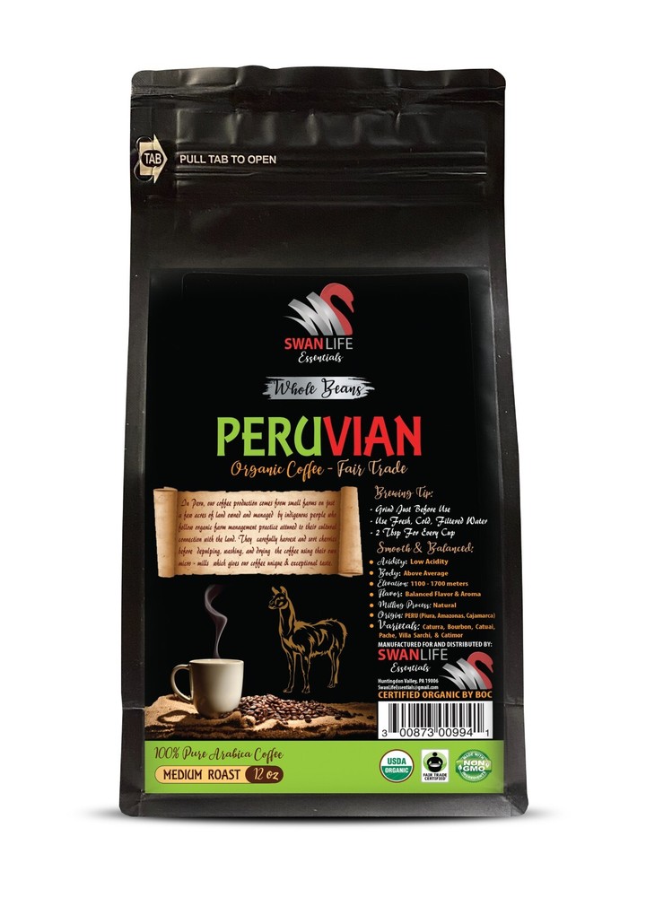 Ethical Coffee - PERUVIAN WHOLE BEANS ORGANIC COFFEE - Small-Batch Coffee 3Pack