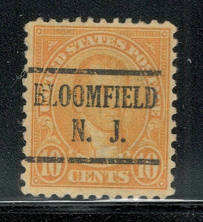 Sc # 642 ~ 10 cent James Monroe Issue, Precancel, BLOOMFIELD N. J.