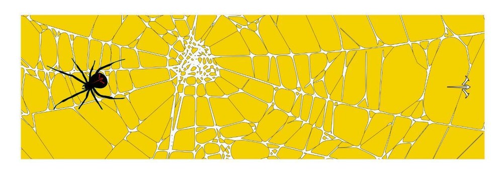 White Water Archery Black Widow Spider Web Yellow Stabilizer Wrap Protection