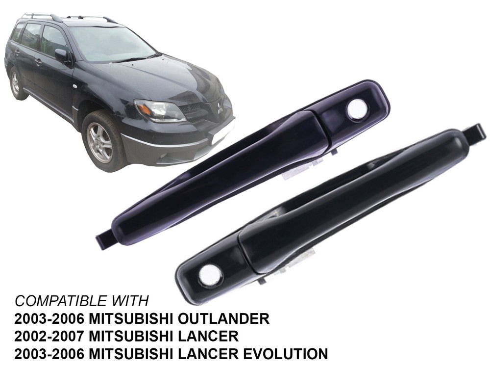 For 03 - 06 Outlander 02 - 07 Lancer Front Outer Door Handle Left Right PAIR Set