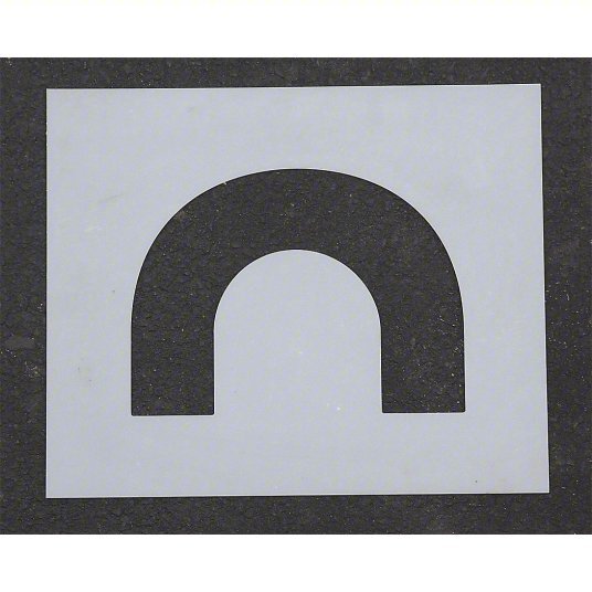 Pavement Ends Blacktop MarkingTemplate for Roadway Endings