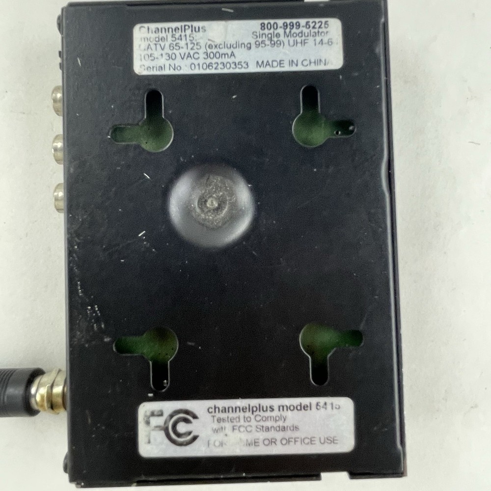 Channel Plus 5415 Frequency-Agile Video Modulator Black Power Tested