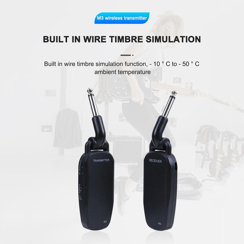 2pcs Electric Guitar Digital Wireless Transmitter Guitar Bass Receiver System