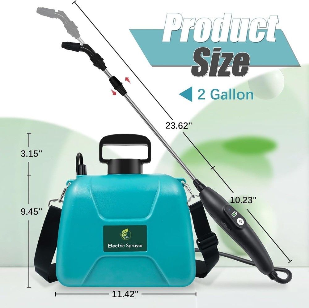 Stylish 2 Gallon Garden Sprayer with Multiple Nozzle Settings for Enhanced Usage