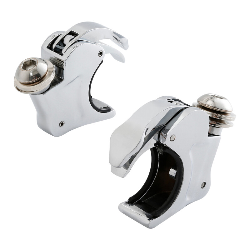 Pair 39mm Fork Quick Release Windshield Clamps For Harley Dyna Super Wide Glide