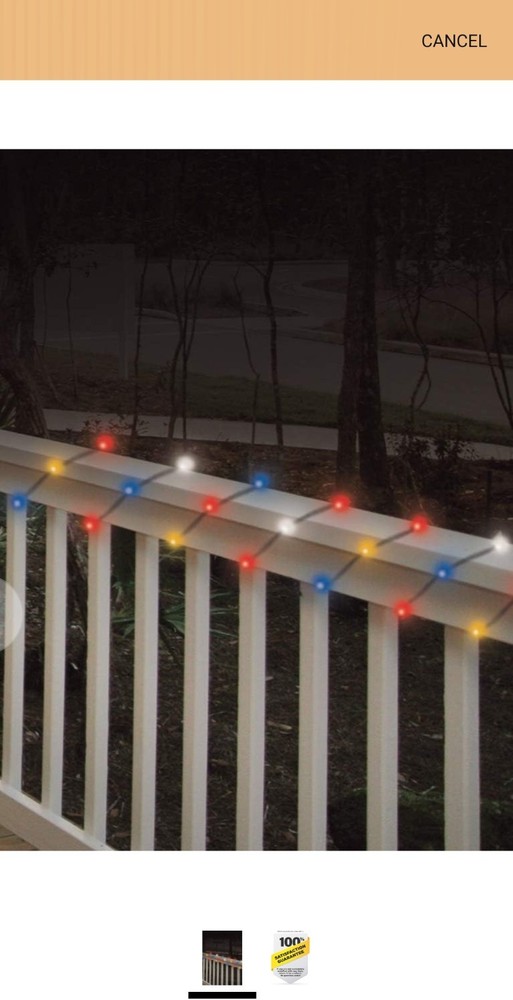 IDEAWORKS Solar LED String Lights 100 lights (Green & Red)