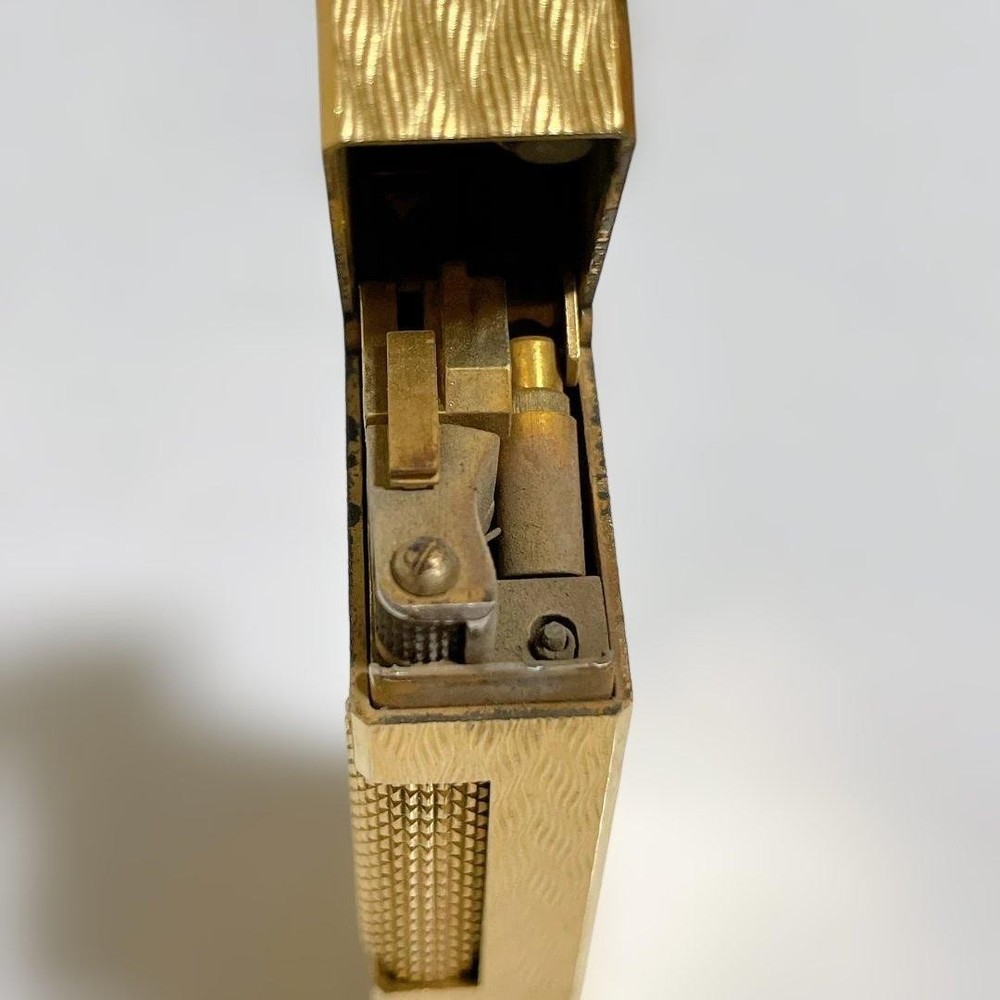 DUNHILL ROLLAGAS LIGHTER GOLD WAVES PATTERN