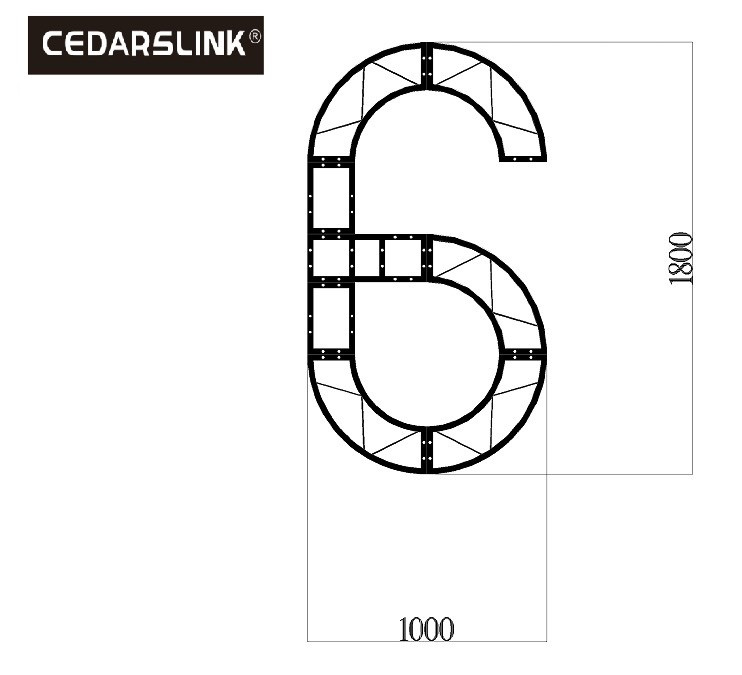 Cedarslink 6-Shaped Bolt Square Truss